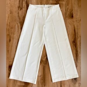 Mango Suit High Waist Palazzo Pants in White - Size S